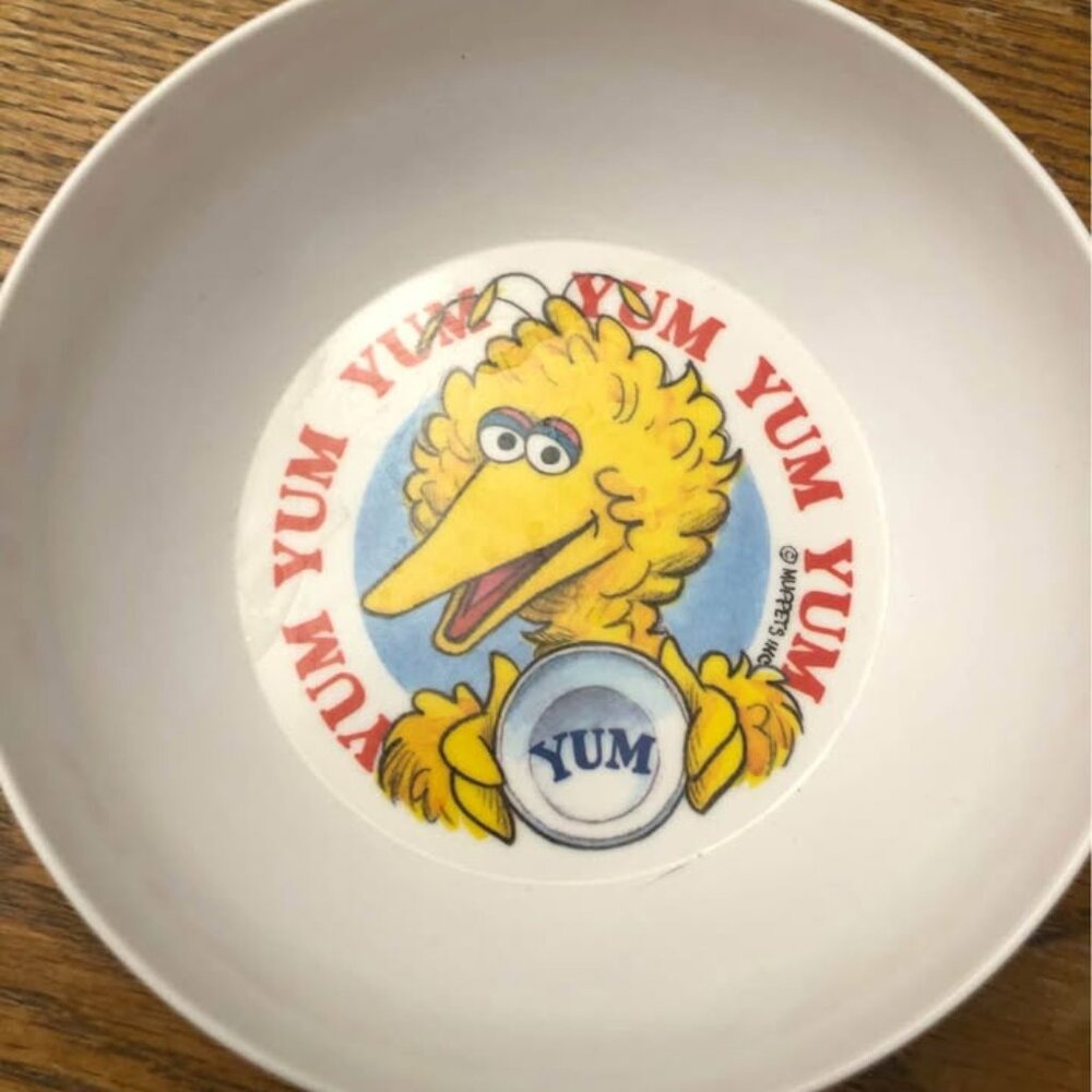 Big bird bowl, kids bowl, Sesame Street bowl, vintage kids bowl